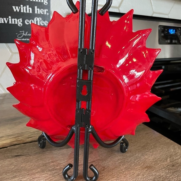 BEAUTIFUL VINTAGE CERAMIC ATLANTIC MOLD POINSETTIA DISH/BOWL - Picture 4 of 7